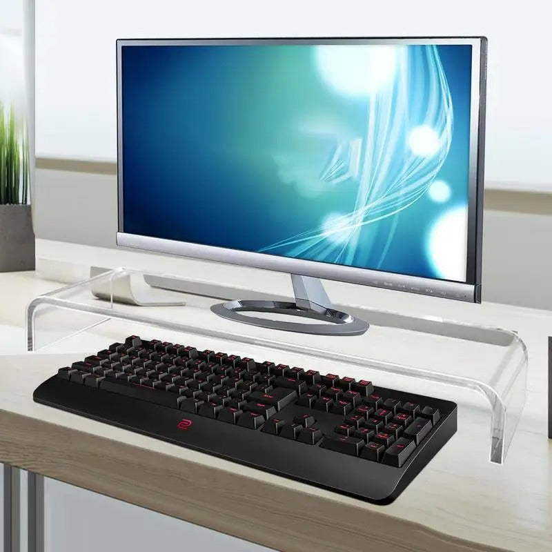 Rehausseur Écran en Acrylique Transparent pour Bureau