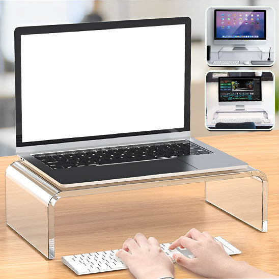 Rehausseur Écran en Acrylique Transparent pour Bureau