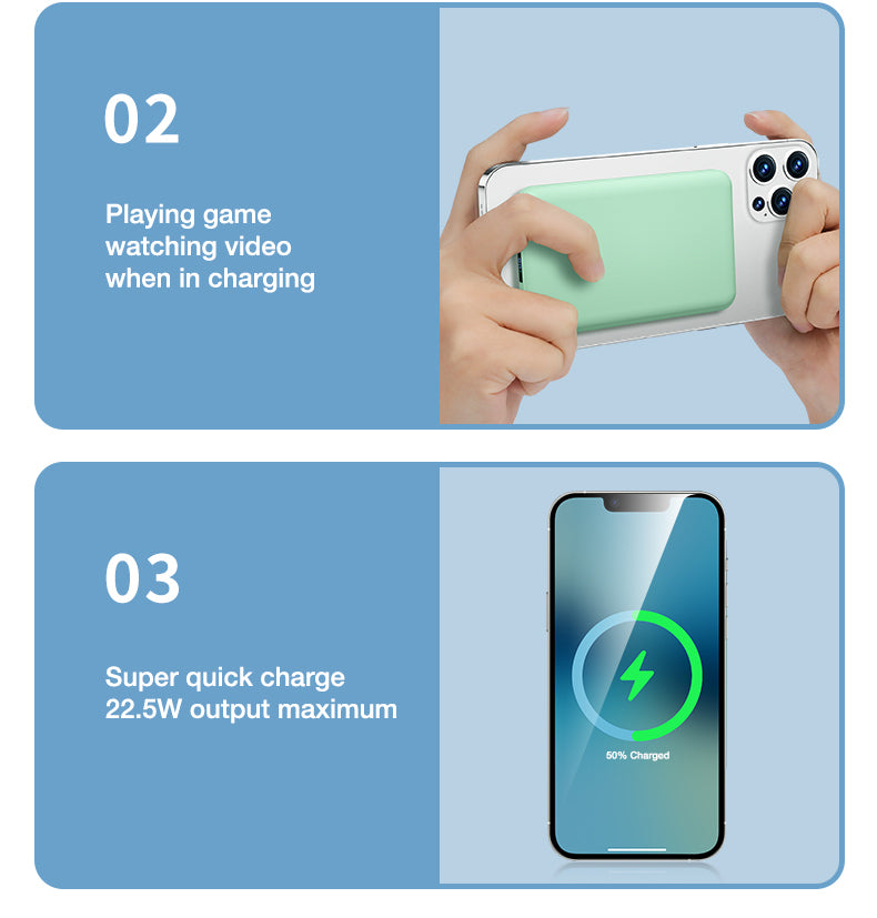 Power Bank Magnétique Sans Fil 10000mAh