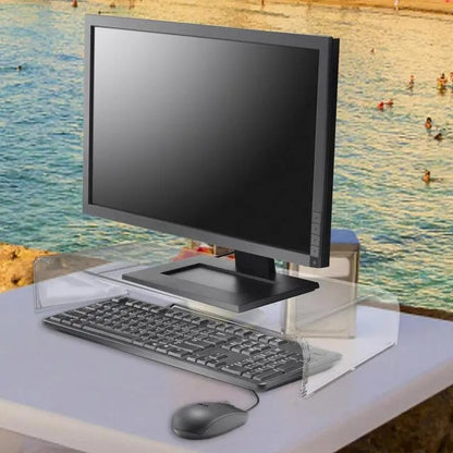 Rehausseur Écran en Acrylique Transparent pour Bureau
