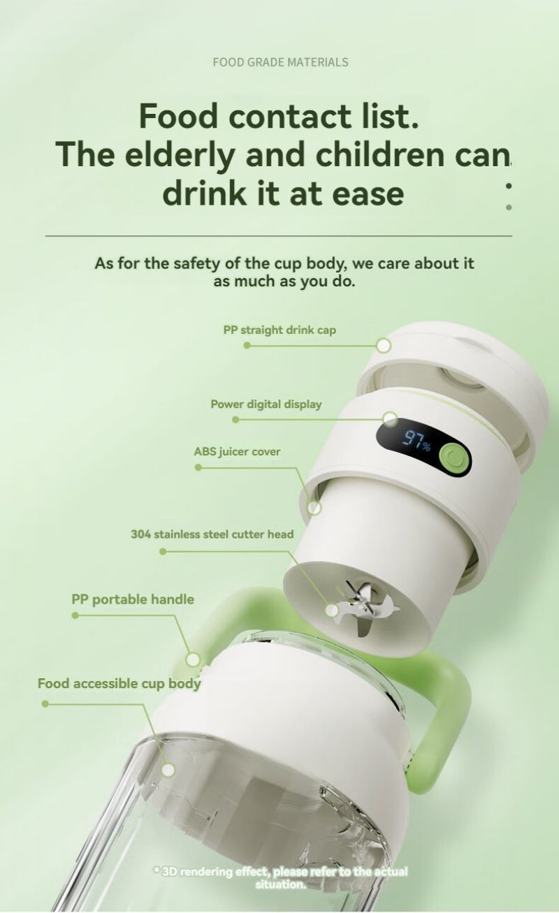 Blender rechargeable inox compact pour smoothies