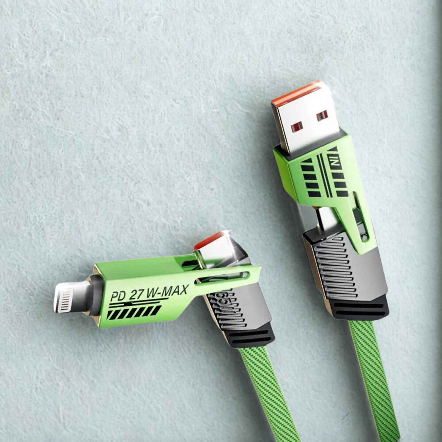 câble charge rapide 4‑en‑1 65W avec connecteurs universels 