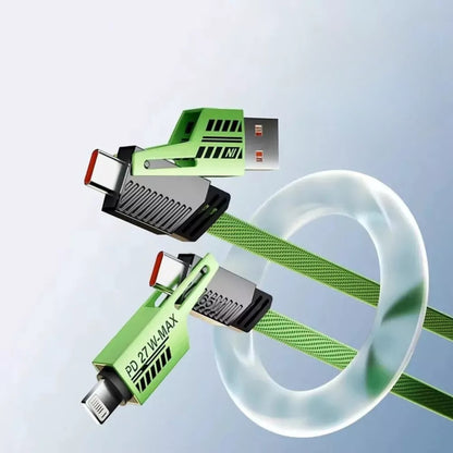 câble multifonction 4‑en‑1 compatible iPhone Samsung et plus 