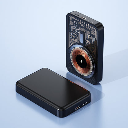 Batterie Externe Transparente 20000mAh – Sans Fil & Magnétique