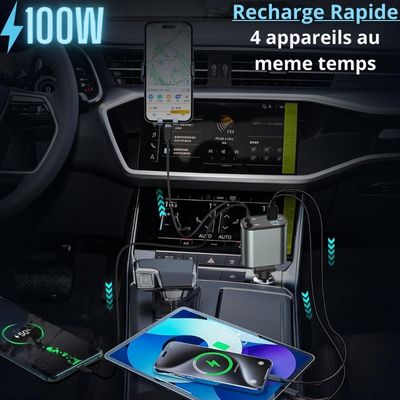 Chargeur de téléphone USB rétractable élégant