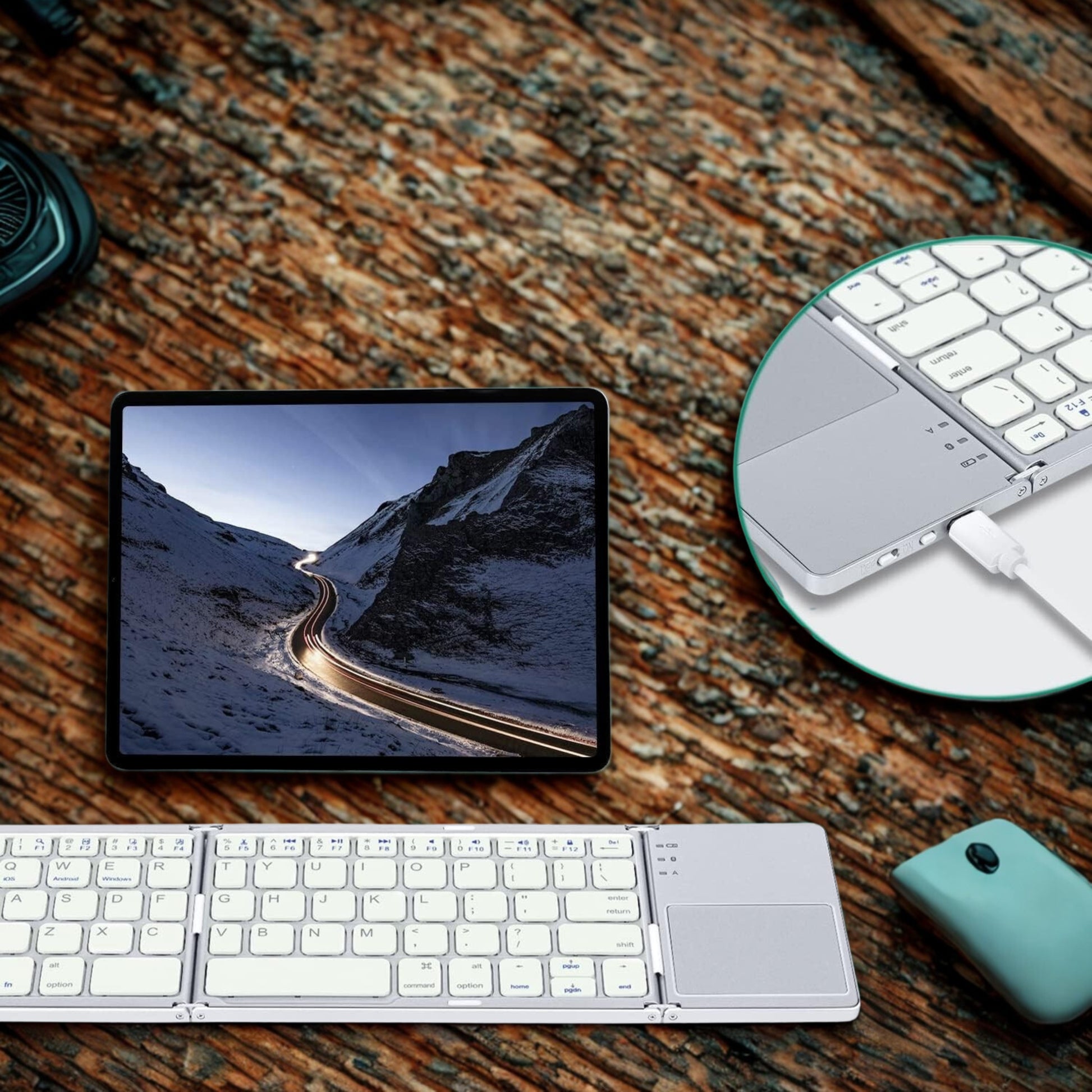 clavier nomade pliable pour smartphone tablette PC