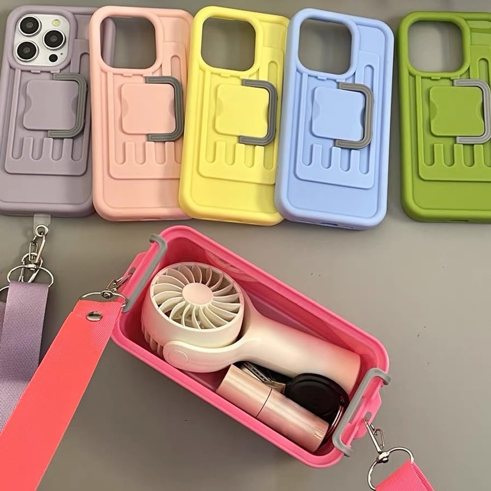 Étui iPhone universel avec rangement 3D et sangle de cou