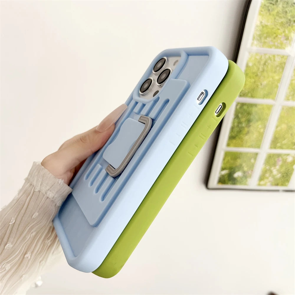 Étui iPhone portable avec lanière et rangement compact