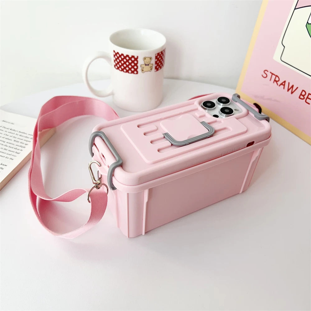 Étui iPhone 2 en 1 design chic avec rangement