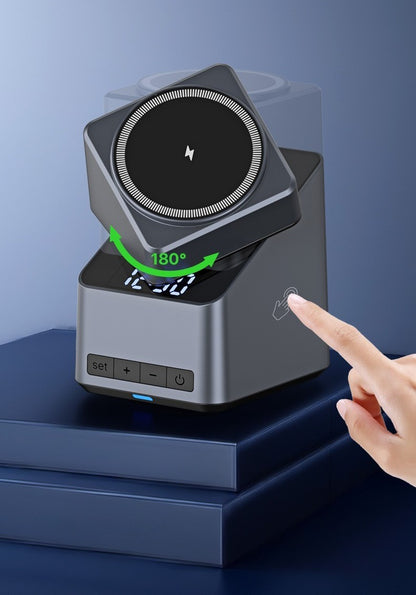 Chargeur Sans Fil Magnétique 3-en-1 MagSafe avec Support Auto-Rotatif