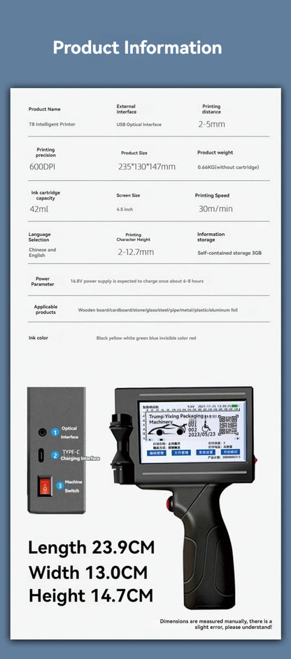 Imprimante Jet d’Encre Portative