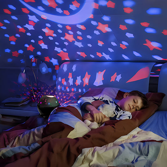 Veilleuse Projecteur LED Rotative- Nuit Étoilée & Lune