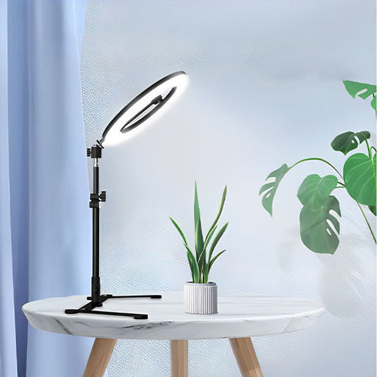 Trépied Réglable avec Support Téléphone et Anneau Lumineux