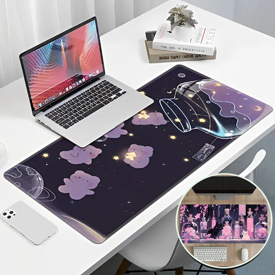 Tapis de Souris Gamer - Chat Noir - Base Antidérapante
