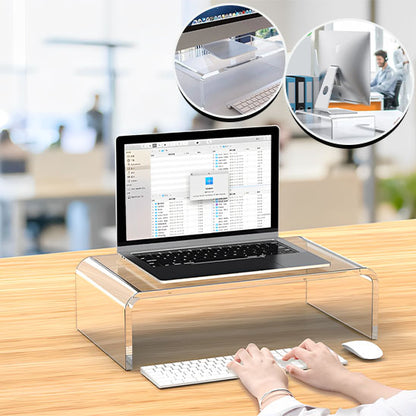 Rehausseur Écran en Acrylique Transparent pour Bureau