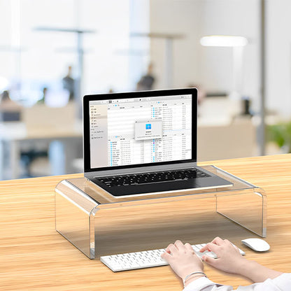 Rehausseur Écran en Acrylique Transparent pour Bureau