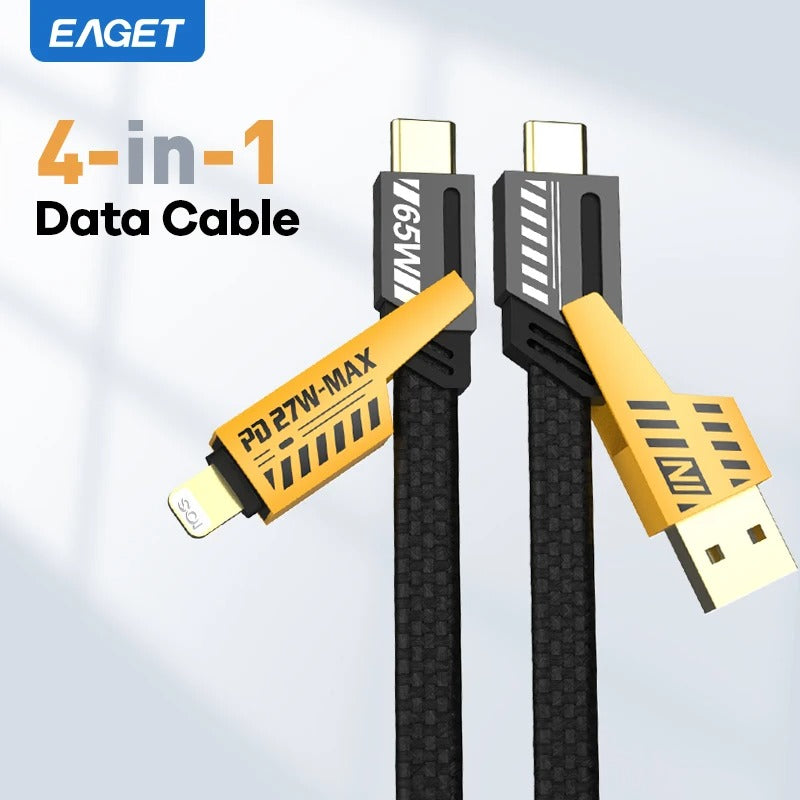 Câble de Charge Rapide 4-en-1 - 65W - Transfert de données