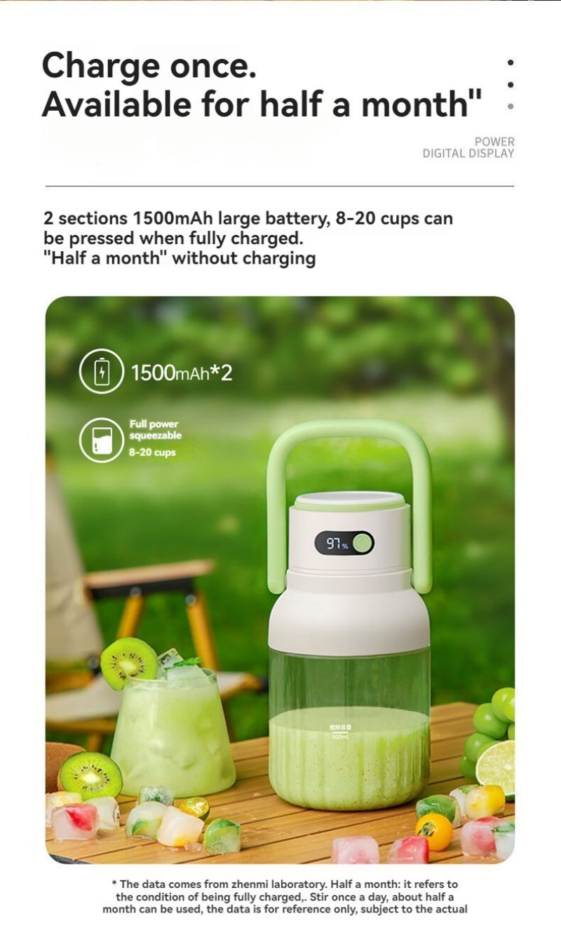 mixeur portable 1 L pour jus frais et boissons saines