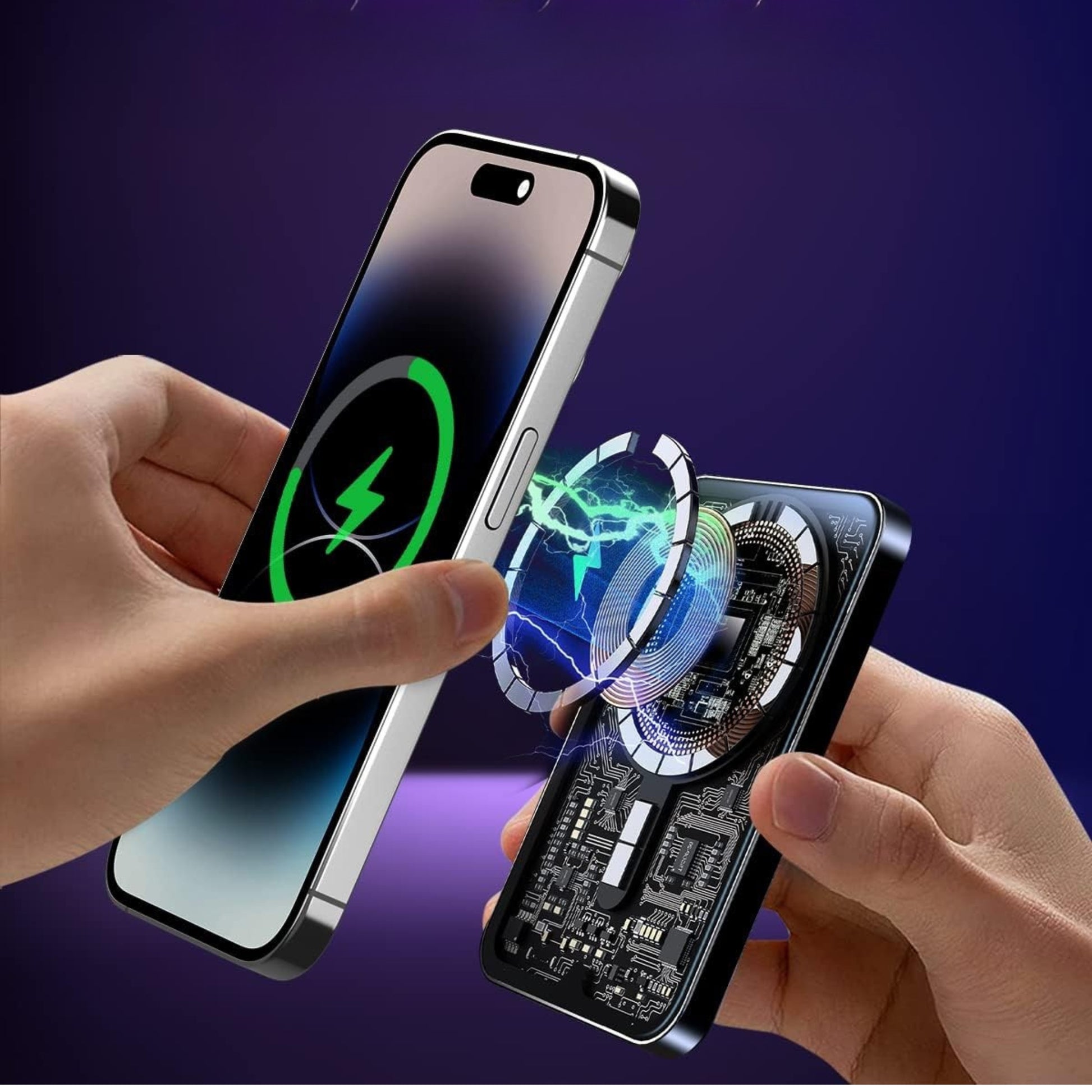 batterie externe grande capacité USB‑C et charge magnétique Qi