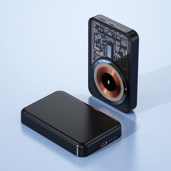 power bank transparent gros capacité charge sans fil