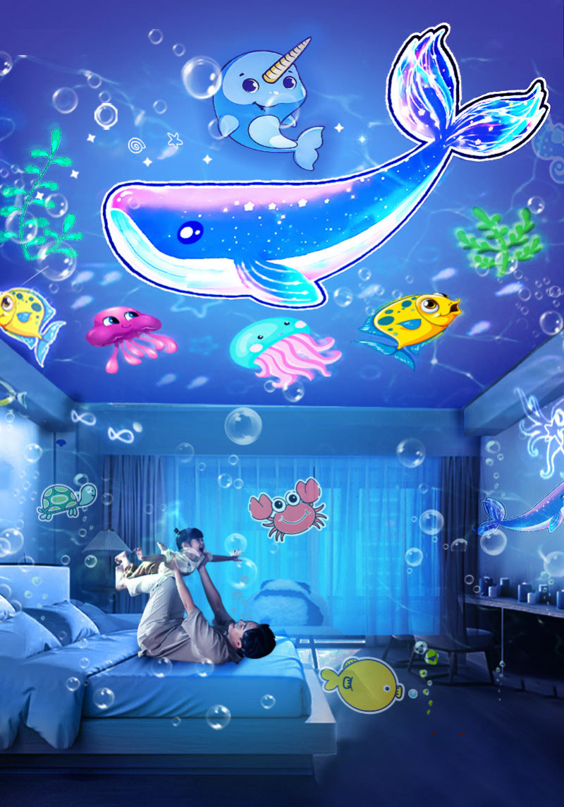 veilleuse projecteur LED rotative nuit especes marines