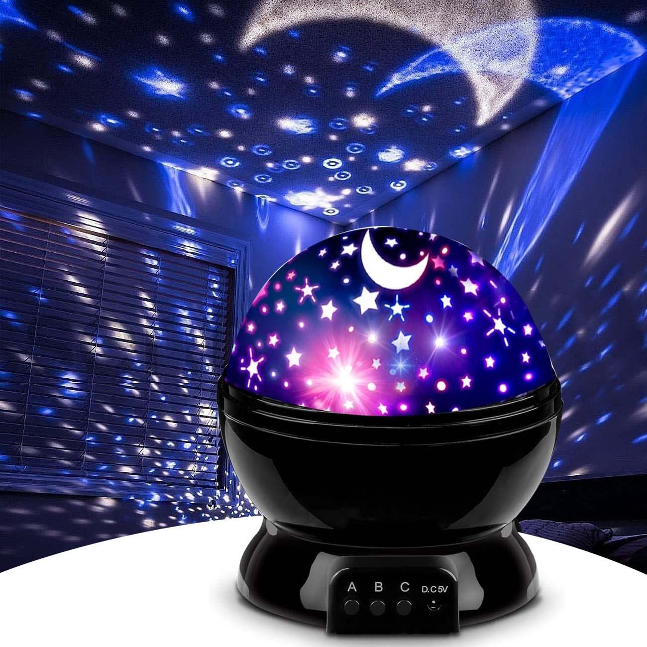 projecteur étoiles et lune pour chambre d’enfant 