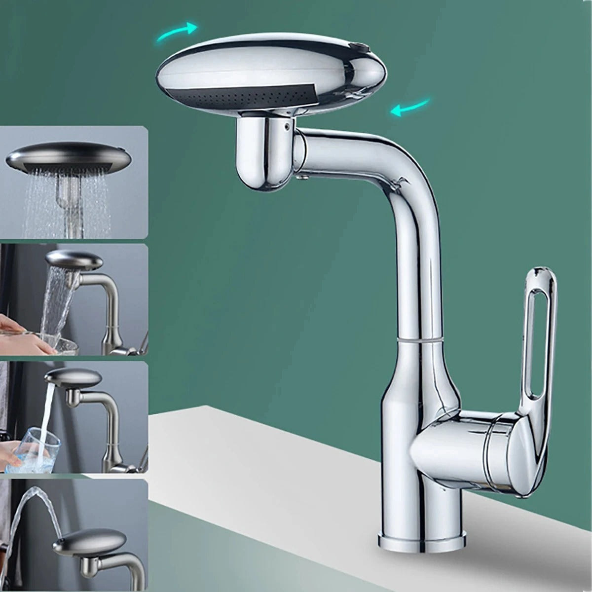 Mitigeur lavabo inox haut de gamme réglable