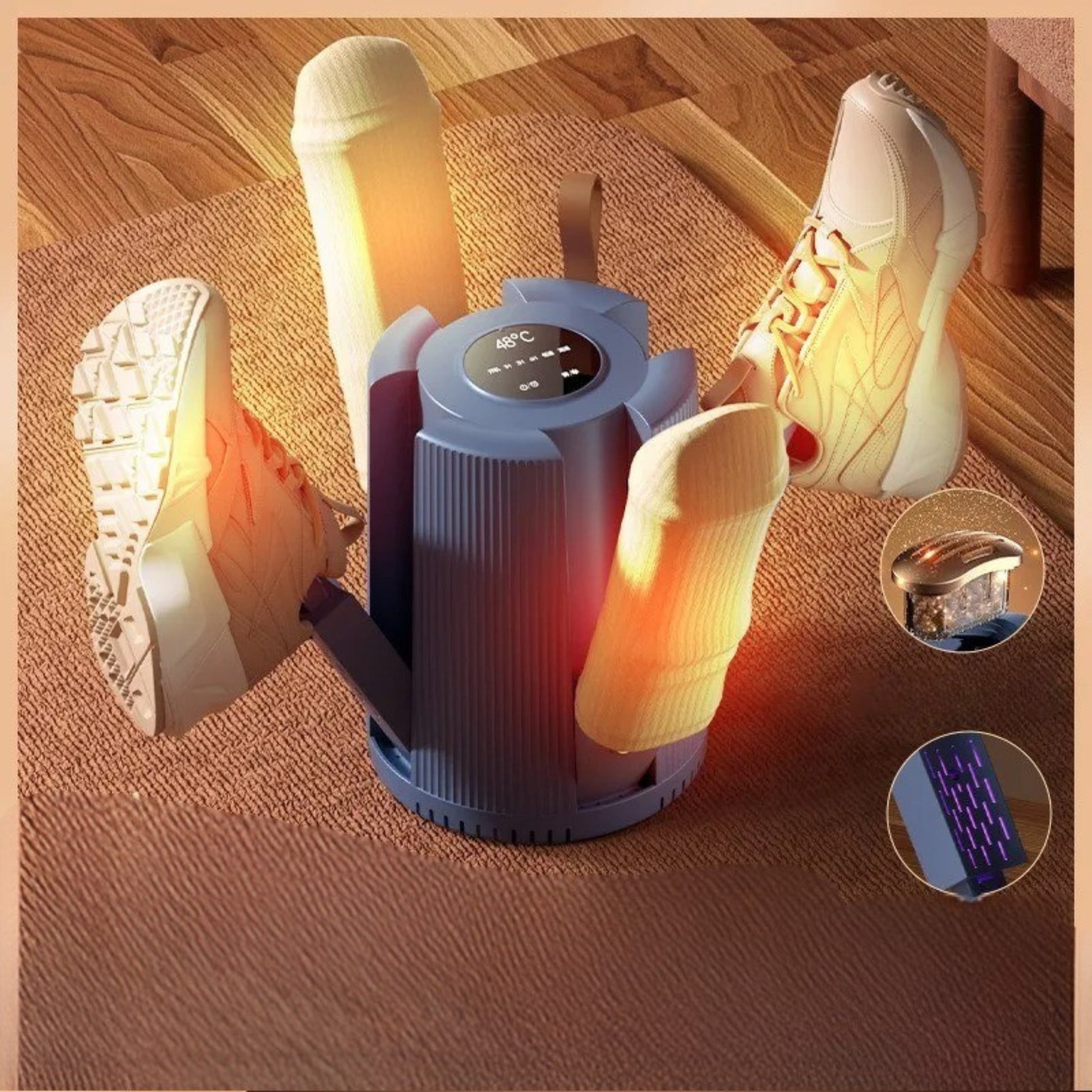 séche‑chaussures multifonction avec minuteur intelligent électrique