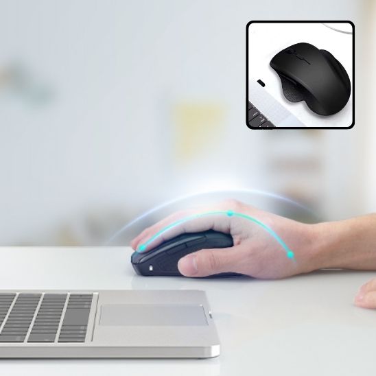 Souris ergonomique sans fil avec poignée douce