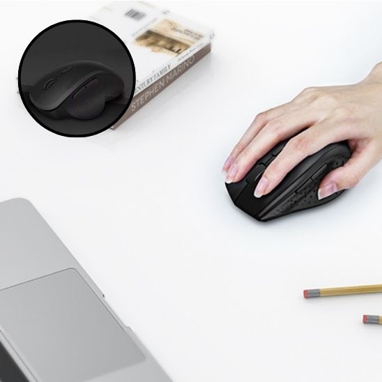 souris ergonomique sans fil 2.4 GHz pour PC et Mac