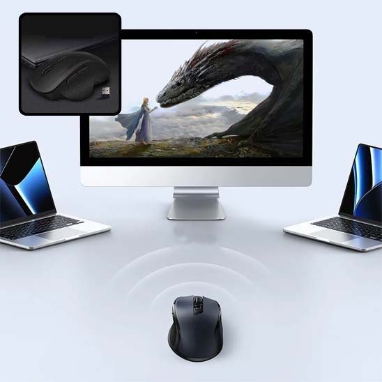 Souris sans fil portable avec capteur précis