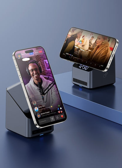 dock chargeur 3 appareils sans fil design compact 