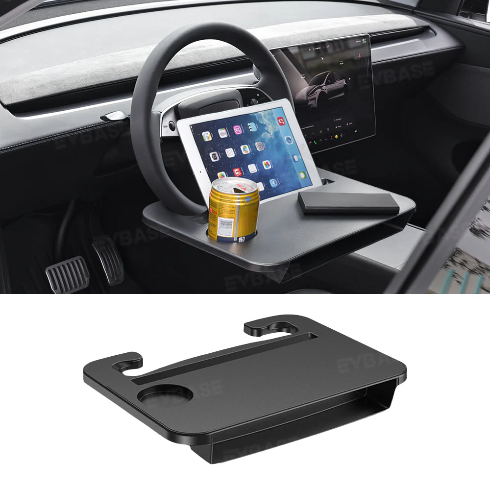 Tablette voiture multifonctionnelle noire pour volant