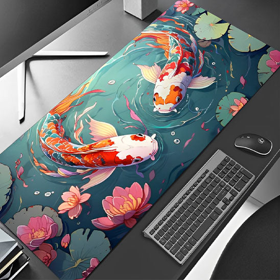 Tapis gamer avec base antidérapante