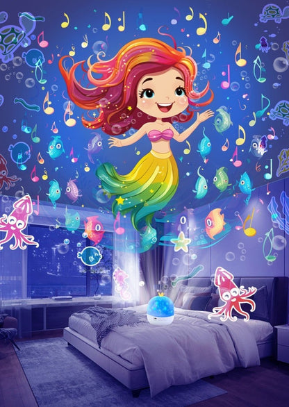 veilleuse projecteur LED rotative nuit étoilée lune