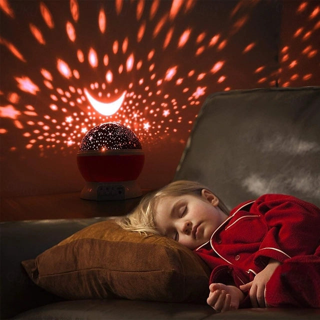 Veilleuse Projecteur LED Rotative- Nuit Étoilée & Lune