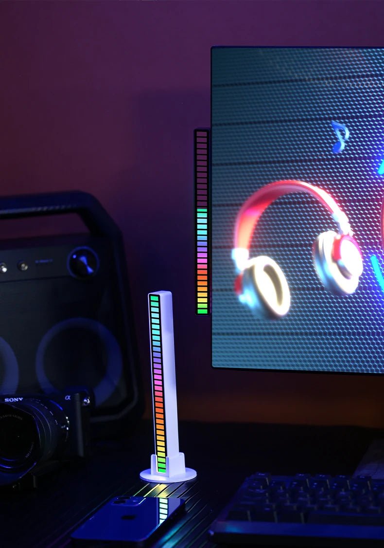 Éclairage LED rythmique compact et pratique