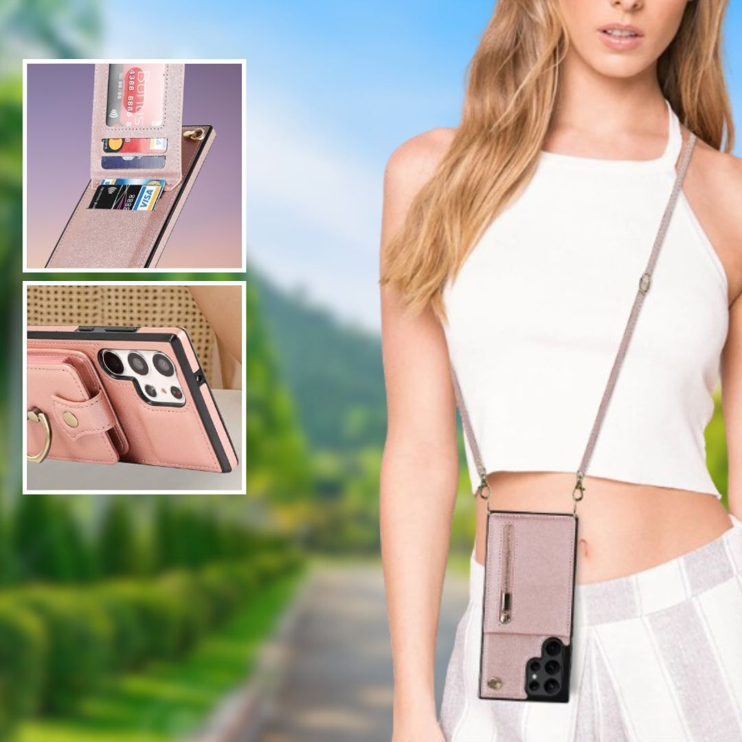 Coque Samsung avec bandoulière design compact